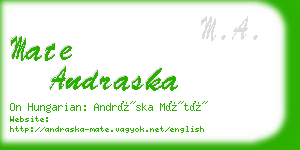 mate andraska business card